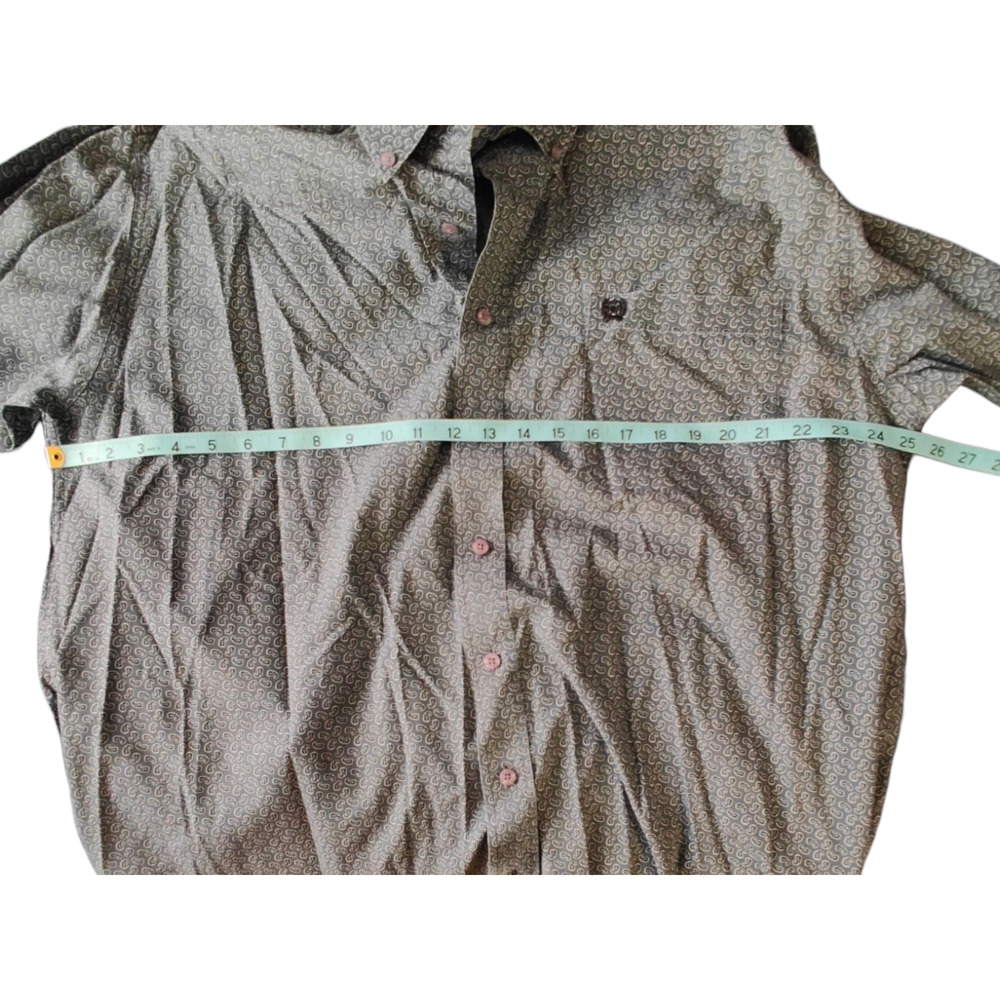 Cinch Paisley Gray Long Sleeve Button Down Shirt. Size Large - Picture 6 of 6